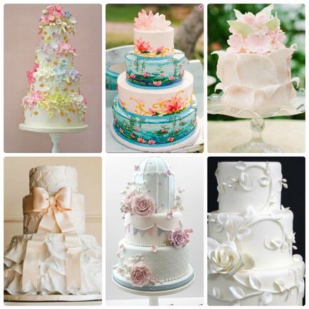 Стилі весільних тортів - металік, розписні торти, рустик і ін