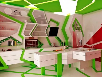 Stílus giccs belső, avantgárd design szobák, kiválasztása bútorok és dekoráció (tervezés) Stílus giccs belső, avantgárd design szobák, kiválasztása bútorok és dekoráció