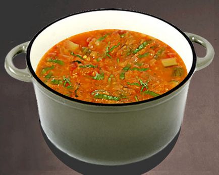 Supă de linte cu rețetă paste-pas cu castravete ușor sărate