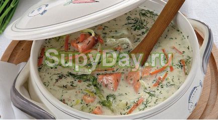 Supă de pește roșu - un prânz consistent pentru întreaga rețetă a familiei cu fotografii și videoclipuri