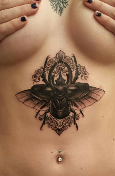 Scarab tatuaj - înțeles, schițe pentru tatuaje și fotografii