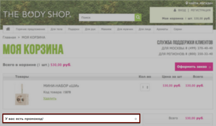 A Body Shop (Body Shop) kód, akár 25% -os október 2017 menteni! Picodi Oroszország