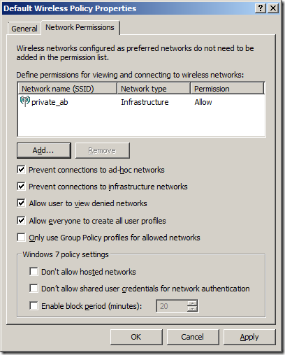 Управляємо бездротовими мережами в windows 7 за допомогою групових політик, windows для системних