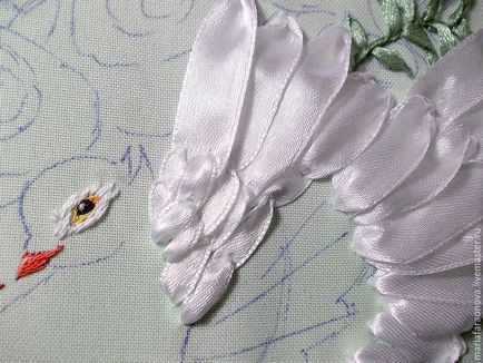 Разом назавжди »вишиваємо голубків атласними стрічками - ярмарок майстрів - ручна робота, handmade