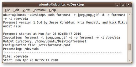 Встановлено втрачених даних і розділів за допомогою ubuntu livecd