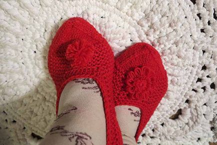 Am tricotat papuci cu ace de tricotat - târg de meșteșugari - manual, manual