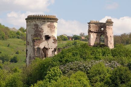 Zaleshchiki, castelul în scufundări și cascada Jurin