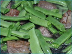 Зелене лобіо з м'ясом, кавказька кухня