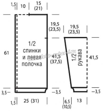 Жакет з капюшоном спицями - схеми для в'язання