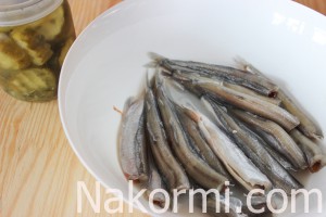 Fried capelin, rețetă inodoră cu fotografie