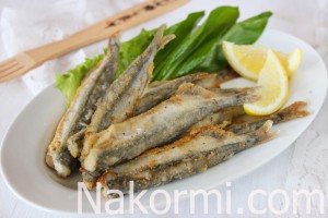 Fried capelin, rețetă inodoră cu fotografie