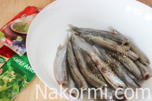 Fried capelin, rețetă inodoră cu fotografie