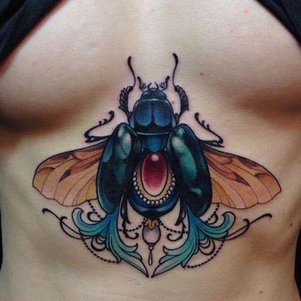 Tatuajul Scarab Beetle este un tatuaj popular din antichitate