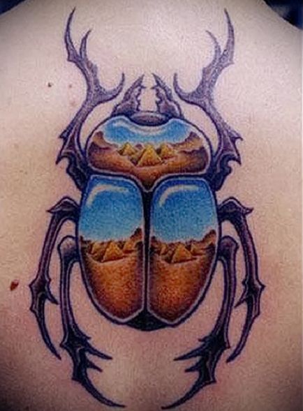 Tatuajul Scarab Beetle este un tatuaj popular din antichitate
