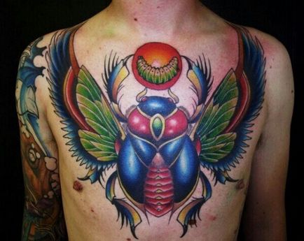 Tatuajul Scarab Beetle este un tatuaj popular din antichitate