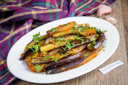 Padlizsán fokhagymás - lépésről lépésre recept, hogyan kell főzni fotókkal