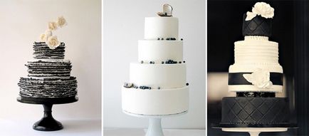 Idei de design de torturi de nunta alb, optiuni pentru combinarea cu alte culori cu o fotografie