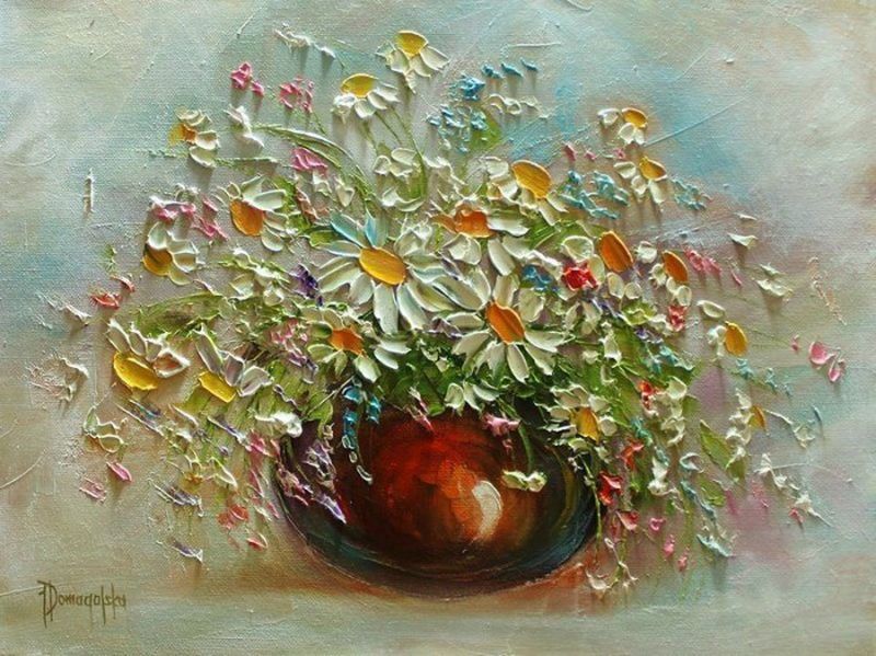 Pictura cu flori de către joanna domagalska, flori-blog