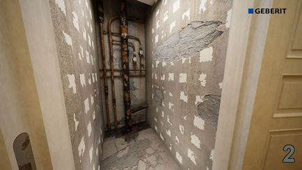 Instalarea unei toalete cu o cisternă ascunsă