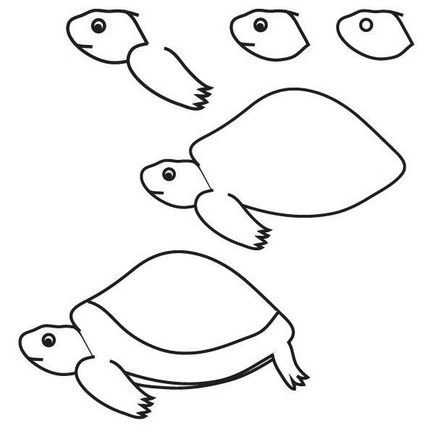 Як намалювати черепаху покрокова інструкція для початківців