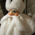Як зробити бороду для Діда Мороза з синтепону