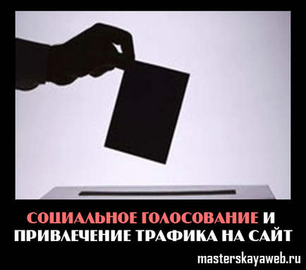 Cum de a face vot social și de a conduce vehicule de trafic pe site-ul, blog-ul Oleg Vyaltsov