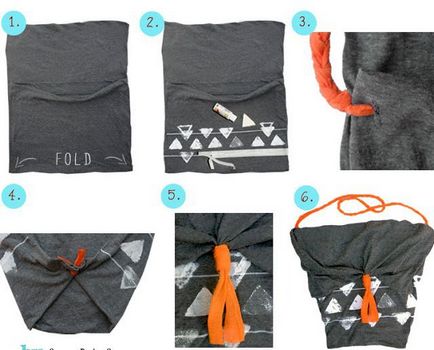 Hogyan készítsünk egy zsák varrás nélkül (DIY)