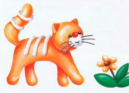 Milyen vak macskát gyurmából szakaszokban - például egy vak kiscicát gyurma szakaszos lecke