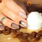 Manichiura de cafea gel-lac de fotografie cum să atragă - un blog de femei despre frumusețe și sănătate