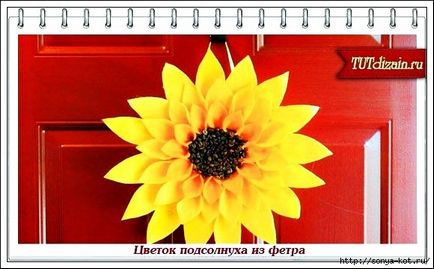 Costum de floarea soarelui din hârtie cu mâinile - desktopul