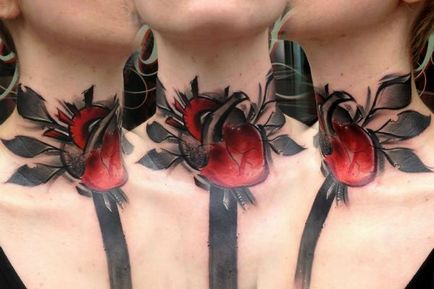 Красиві татуювання на шию для дівчат (фото)