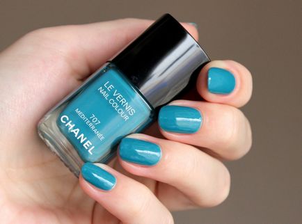 Літній манікюр з лаками chanel # 707 mediterranee, # 717 coquelicot і # 727 lavanda, little-beatle