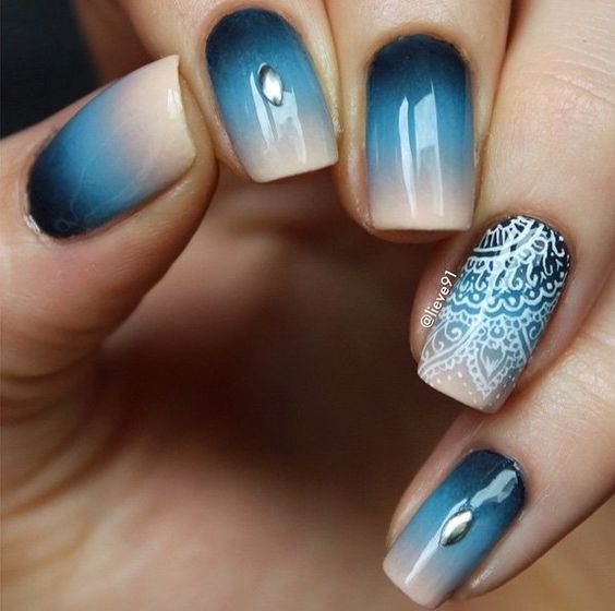 Mehendi trendi manikűr 30 legjobb ötletek Fashion Nails (fotó)