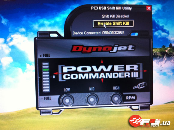 Налаштування power commander і quick shifter