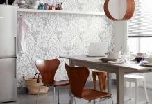 Wallpaper fotó konyha ötletek a lakás falai, szép panel festés, ragasztás, ha szükséges