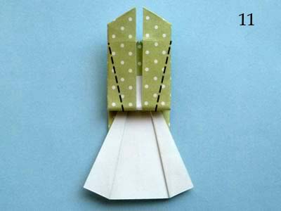 Képeslapok március 8 kezével origami ruha, képek, ábrák