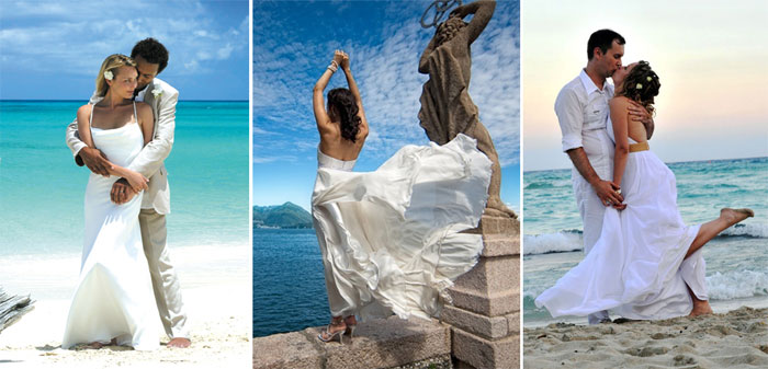 Рокля за сватбата на островите на съвети относно избора, популярни модели и стилове на 2017 снимка