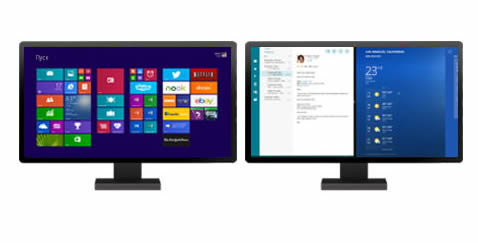 Csatlakozó egy második monitor vagy kivetítő rendszer Windows 8