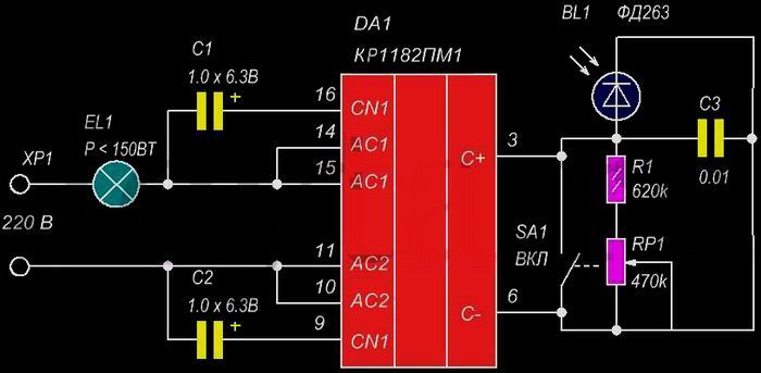 Regulator al sistemului de iluminare prin mâinile proprii