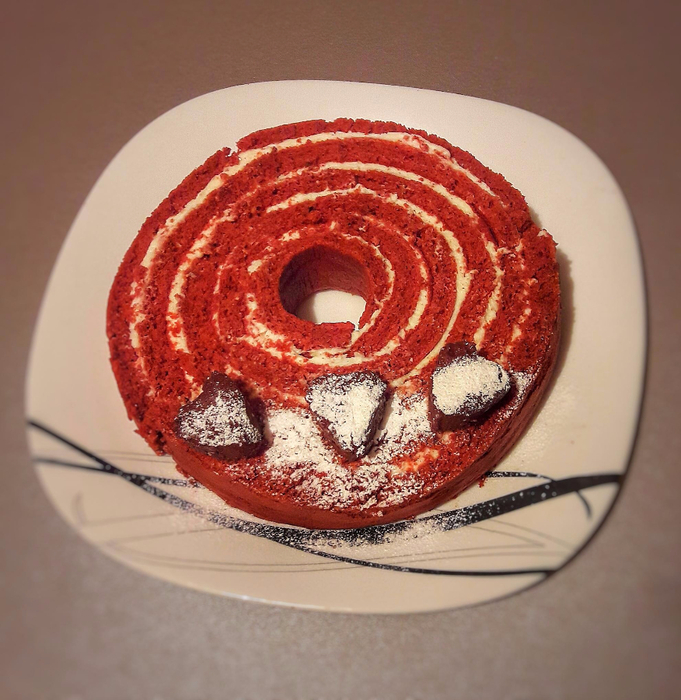 Fényűző és egyszerű torta „vörös bársony”, hanem egy tekercs! Master Class vélemények