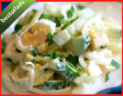 Saláta uborka, tojás, magvak legjobb saláták és előételek