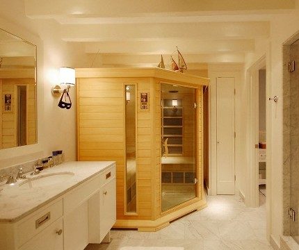 Szauna fürdőház a készülék mini szauna a lakásban (fotó)