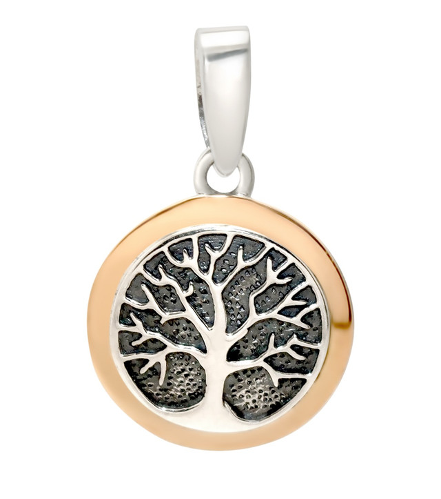 Pandantiv cu pandantiv din argint cu pomul de aur al vieții, pomul vieții cumpăra - casa de bijuterii
