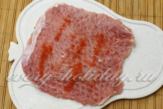 Schnitzel-miniszteri sertéshús recept egy fotó