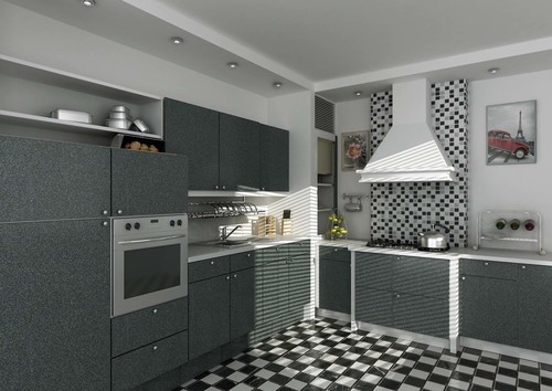 Bucătării moderne în stil gri (argintiu sau metalic) - elegant și la modă, o fotografie de bucătării gri în