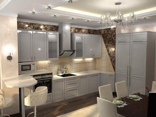 Сучасні кухні сірого кольору (сріблястий або металік) - стильно і модно, фото сірих кухонь в