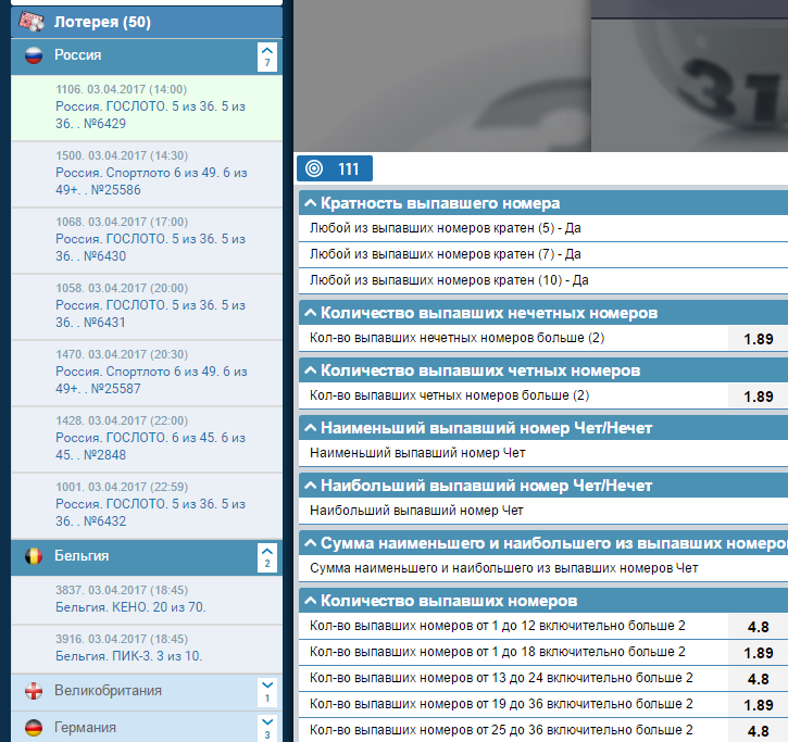Стратегії ставок на лотереї в букмекерських конторах 2017
