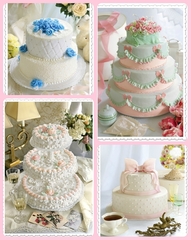 Весільні торти з крему - прикрашений весільний кремовий торт на замовлення