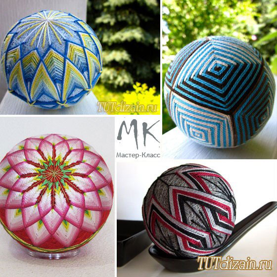 Temari - baloane japoneze de fericire cu propriile mâini - design - decor prin mâinile lor