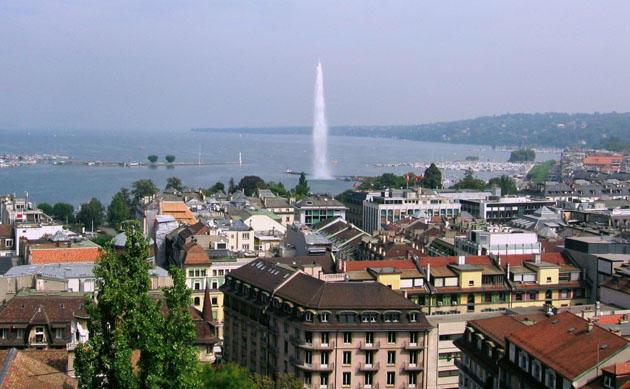 Pentru turisti pe o nota ca sa se uite la Geneva